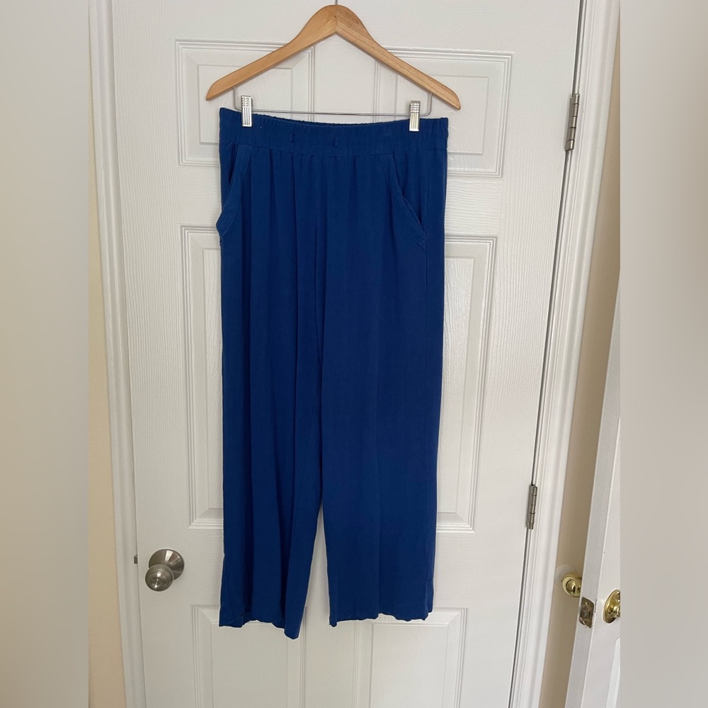 Womens Sienna Sky Casual Blue Pants with pockets
